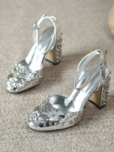 Load image into Gallery viewer, Luxurious Rivet Chunky Heel Sandals Vintage Shoes