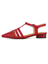 Load image into Gallery viewer, Women&#39;s Flats Sandals Round Toe Hollow Belt Leather Vintage Shoes