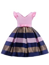 Load image into Gallery viewer, Kids Little Girls&#39; Dress Stripe Birthday Christening Dress