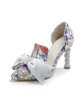 Load image into Gallery viewer, Big Bow Cylindrical Heel Pointed Toe Vinatge Shoes