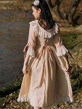 Load image into Gallery viewer, Ruffles Lace Puffed Sleeve Swing Victoria&#39;s Fairy Dress