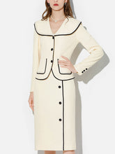 Load image into Gallery viewer, 2PS Apricot 1950S Vintage Classic Top And High Waist Skirt Suit