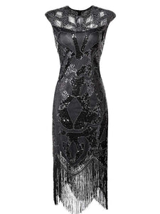 5 Colors 1920s Sequined Flapper Dress