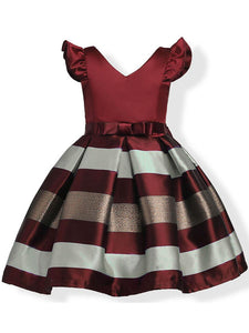 Kids Little Girls' Dress Stripe Birthday Christening Dress