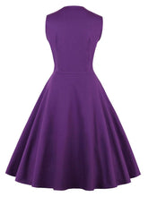 Load image into Gallery viewer, Floral Square Neck Slim Fit Vintage Dress