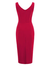 Load image into Gallery viewer, Solid Color Sweet Heart Collar 1950S Vintage Bodycon Dress