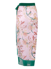 Load image into Gallery viewer, Floral Print Retro Style V Neck One Piece With Bathing Suit Wrap Skirt
