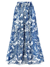 Load image into Gallery viewer, Floral Print Retro Style Strap One Piece With Bathing Suit Wrap Skirt