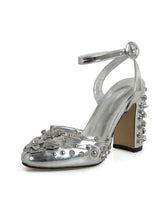 Load image into Gallery viewer, Luxurious Rivet Chunky Heel Sandals Vintage Shoes
