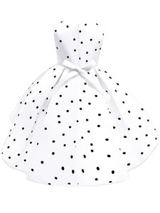 Kids Little Girls' Dress Princess Polka Dots  Birthday Christening Dress