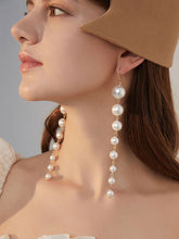 Load image into Gallery viewer, Vintage Plastic Pearl Party Long Earrings For Women