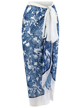 Load image into Gallery viewer, Floral Print Retro Style Strap One Piece With Bathing Suit Wrap Skirt