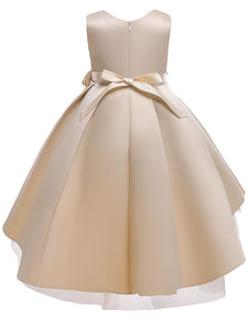 Kids Little Girls' Dress Rose Birthday Christening Dress