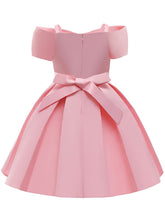 Load image into Gallery viewer, Kids Little Girls&#39; Dress Off Shoulder Bow Birthday Christening Dress