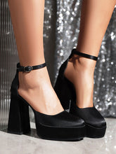 Load image into Gallery viewer, 12CM High Heel Yellow Square Toe Platform Mary Jane Pump