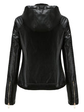 Load image into Gallery viewer, Winter‘s Coat Long Sleeve PU Leather With faux fur lined Warm Jacket For Women