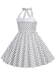 Kids Little Girls' Dress Halter Polka Dot Cotton 1950S Vintage Dress