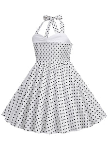 Kids Little Girls' Dress Halter Polka Dot Cotton 1950S Vintage Dress