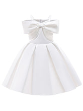Load image into Gallery viewer, Kids Little Girls&#39; Dress Off Shoulder Bow Birthday Christening Dress
