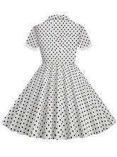 Load image into Gallery viewer, Kids Little Girls&#39; Dress Turn Down Collar Polka Dot Cotton 1950S Vintage Dress