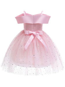 Kids Little Girls' Dress Princess Off Shoulder Birthday Christening Dress