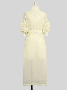 4PS Yellow 1950S Vintage Camisole Lace Vest And Shorts Coat Set