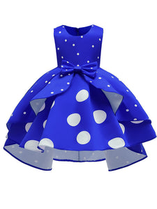 Kids Little Girls' Dress Princess Polka Dots  Birthday Christening Dress