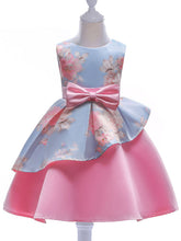 Load image into Gallery viewer, Kids Little Girls&#39; Dress Floral Print Birthday Christening Dress