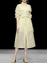 Load image into Gallery viewer, 4PS Yellow 1950S Vintage Camisole Lace Vest And Shorts Coat Set