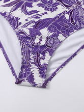 Load image into Gallery viewer, Floral Print Retro Style Strap One Piece With Bathing Suit Wrap Skirt