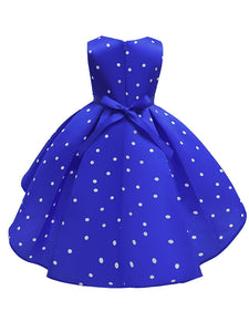 Kids Little Girls' Dress Princess Polka Dots  Birthday Christening Dress