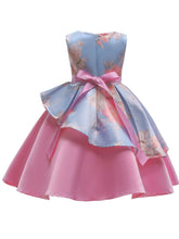 Load image into Gallery viewer, Kids Little Girls&#39; Dress Floral Print Birthday Christening Dress