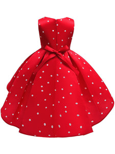 Kids Little Girls' Dress Princess Polka Dots  Birthday Christening Dress