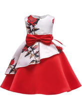 Load image into Gallery viewer, Kids Little Girls&#39; Dress Floral Print Birthday Christening Dress