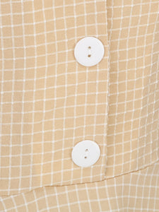 Plaid Tuxedo Collar 1950S Vintage Dress With Pockets