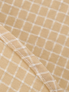 Plaid Tuxedo Collar 1950S Vintage Dress With Pockets