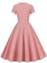 Load image into Gallery viewer, Plaid Tuxedo Collar 1950S Vintage Dress With Pockets