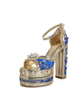 Load image into Gallery viewer, 14CM Platform Luxury Flower Chunky Heels Sandals Retro Shoes