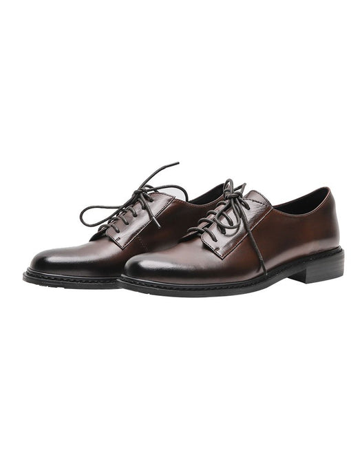 Women's Oxfords Round Toe Sheepskin Vintage Shoes