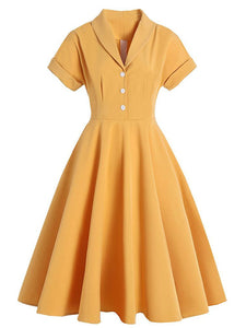 Why Women Kill Beth Ann Sytle 1960s Turn Collar Swing Dress