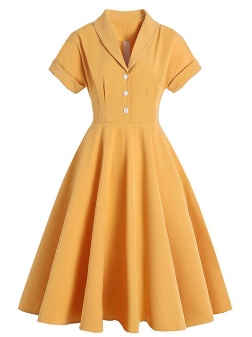 Why Women Kill Beth Ann Sytle 1960s Turn Collar Swing Dress