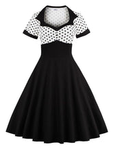 Load image into Gallery viewer, Cotton High Waist Dots 1950s Dress