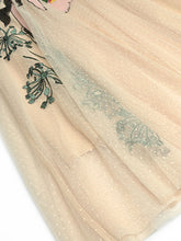 Load image into Gallery viewer, Embroidered Cape Style 1950s Vintage Party Dress