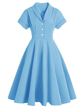 Load image into Gallery viewer, Why Women Kill Beth Ann Sytle 1960s Turn Collar Swing Dress