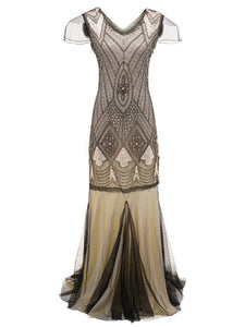 5 Color 1920S Sequined Fringe Flapper Dress