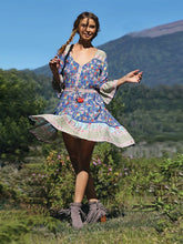 Load image into Gallery viewer, Women&#39;s Summer Boho Dress Floral Printed V Neck Beach Maxi Dress