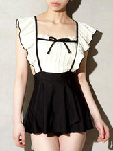 Load image into Gallery viewer, 50S Sweet Ruffles Swimsuit With Adjustable Straps Vintage Swimsuit