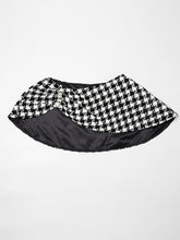 Load image into Gallery viewer, 2PS Stand Collar Flared Sleeve  Houndstooth Wool Coat With Retrievable Cape