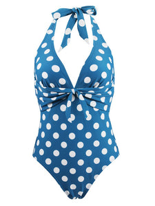 Sexy Vintage Style Dots One Piece Bikini