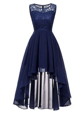 Load image into Gallery viewer, Chiffon Off Shoulder Wedding High Low Hem Prom Dress